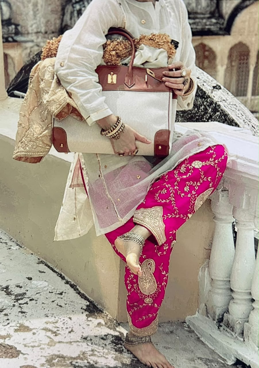 salwar work mix handwork and ari work suit - Image 1